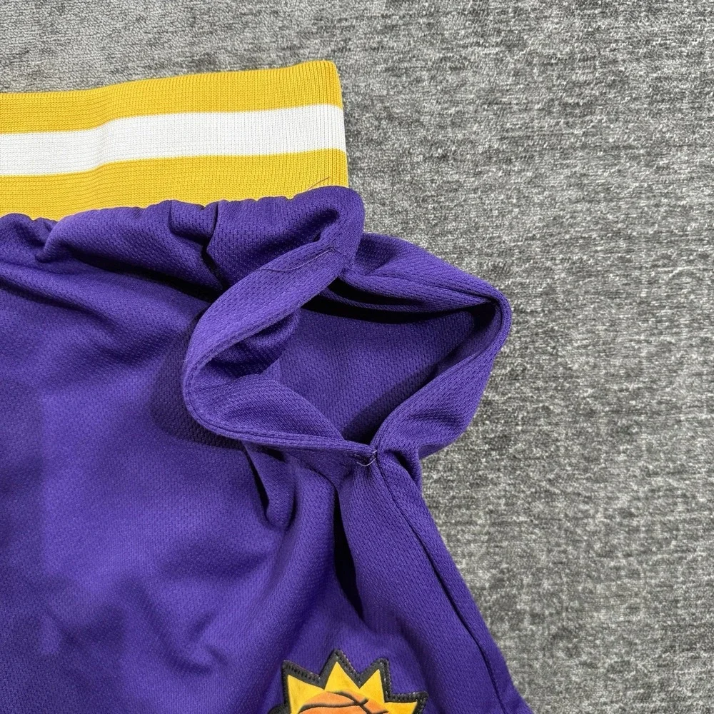 Phoenix Suns Devin Booker Basketball Shorts Purple Yellow Logo NBA U Men's Large